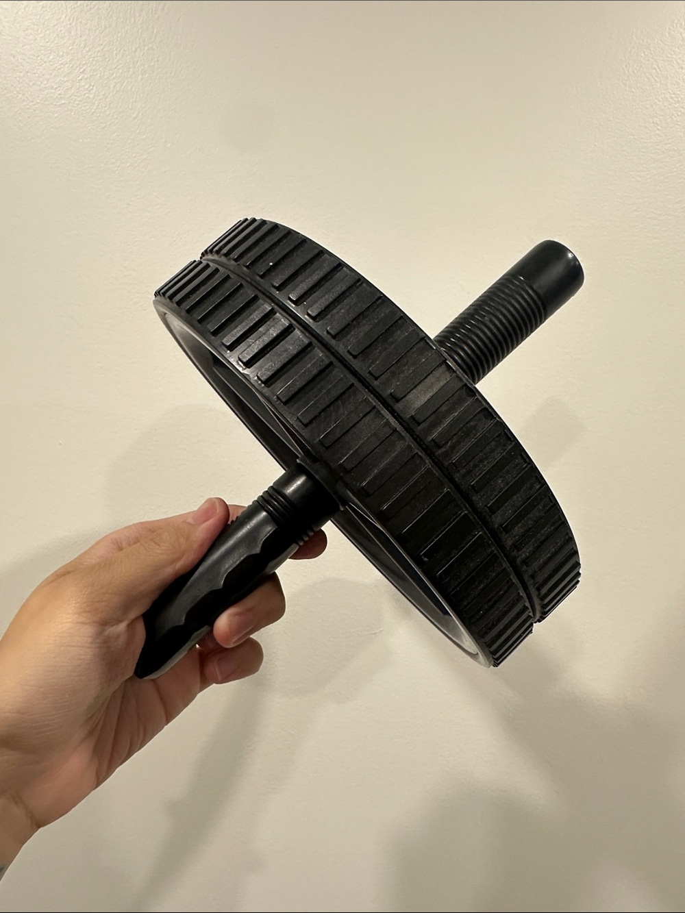 Black Ab Wheel Roller with Ergonomic Handles